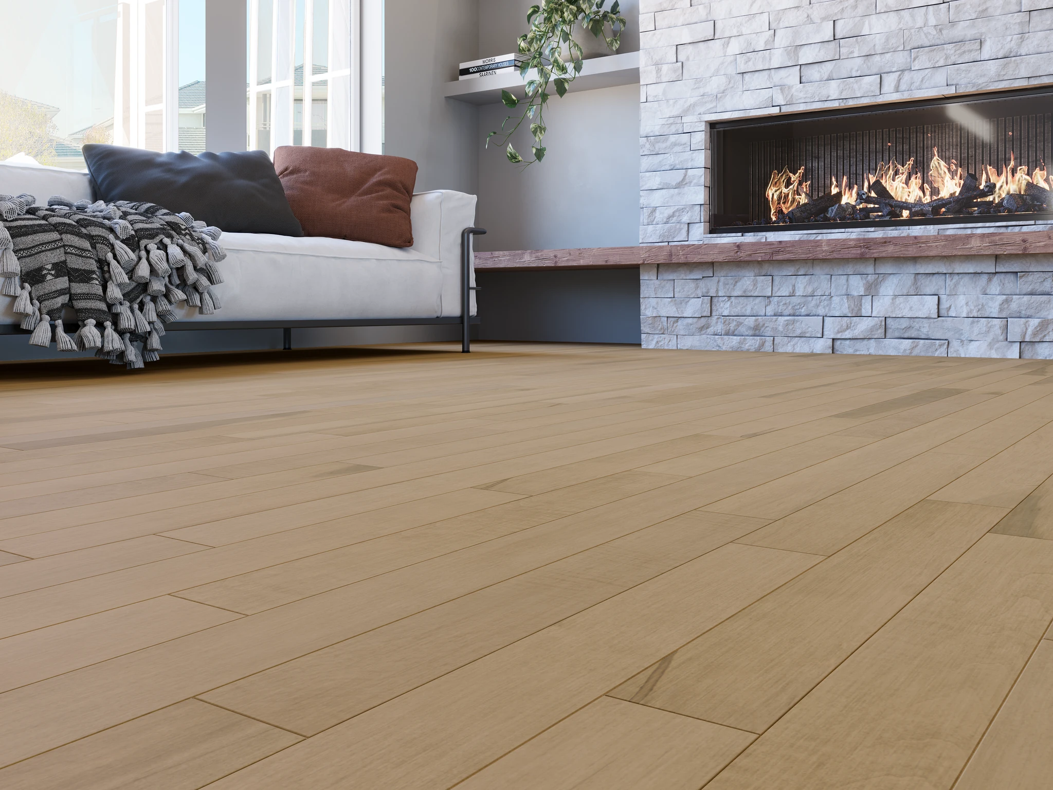 Evasion Matte Silver Maple Wood Floor Flooring visualization by Planchers PG